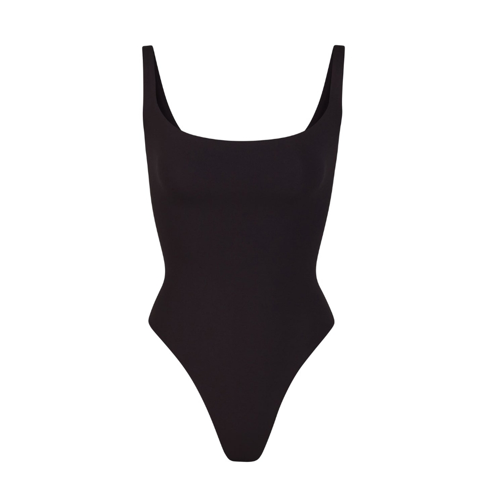 SKIMS Fits Everybody Square Neck Bodysuit Onyx Women’s L NWT